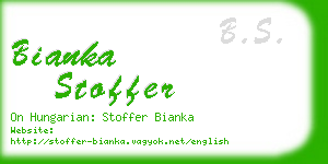 bianka stoffer business card